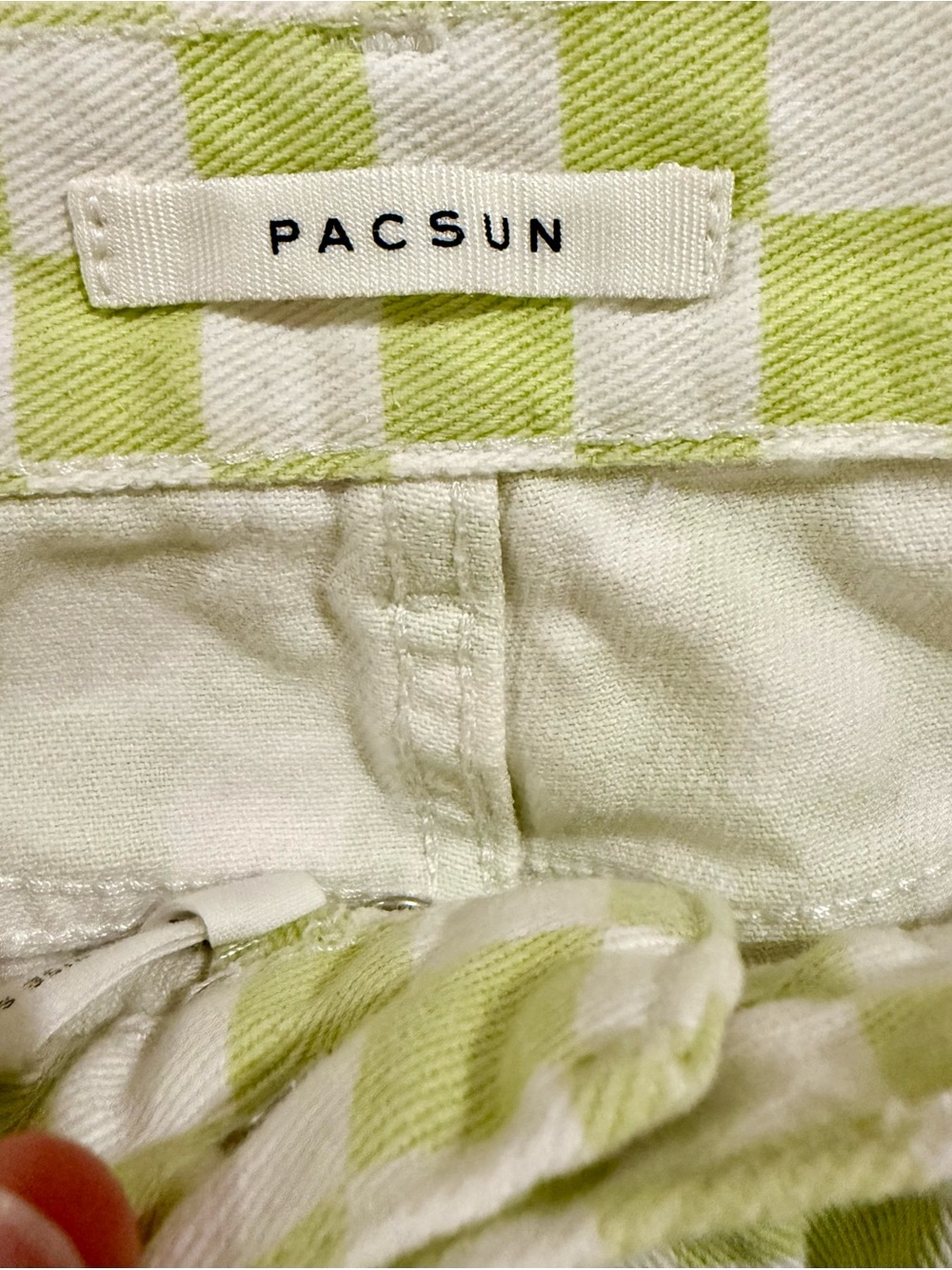 PacSun lime green checkered jeans - Picture 7 of 9